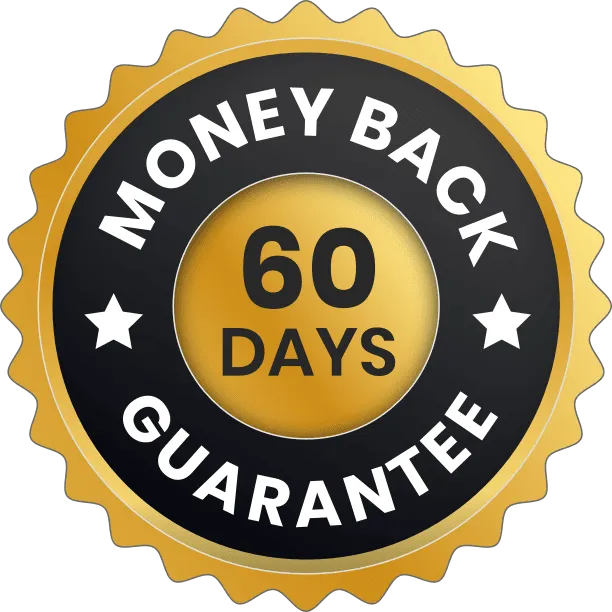 DentiCore 60-day money-back promotional guarantee badge