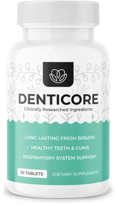 DentiCore bottle shown for product identification